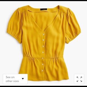J. Crew Button Up Peplum Top